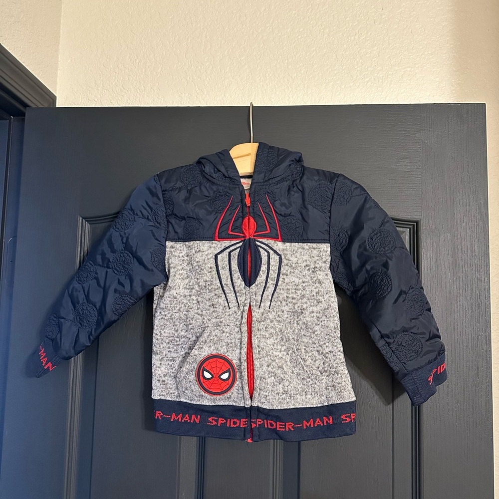 Spider-Man Kids' Jacket in Navy and Gray